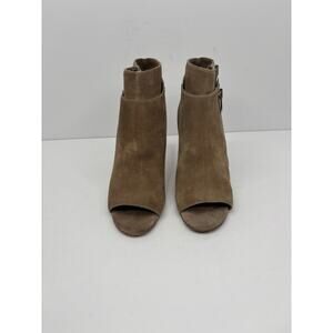 Via Spiga Suede Peep Toe Ankle Booties‎ Brown Size 9M | Orig. $200